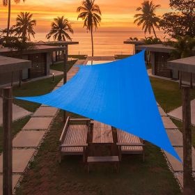 Artpuch Custom Size Sky Blue Sun Shade Sail Triangle Canopy 185 GSM Durable Fabric UV Block Awning for Outdoor Patio Garden Backyard (Customized (Color: Sky Blue, size: 08'x08')